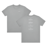 Unisex Organic Cotton Graphic Tee - Medium Grey/Light Grey - Shoes