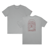 Unisex Organic Cotton Graphic Tee - Medium Grey/Thunder Red - CHI