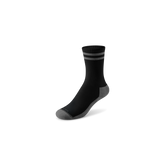 Anytime Crew Sock - Natural Black/Dark Grey Stripe