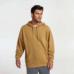 Unisex Merino Blend Hoodie - Stony Beige Heather