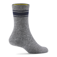 Anytime Crew Sock - Natural Grey Heather/Deep Navy