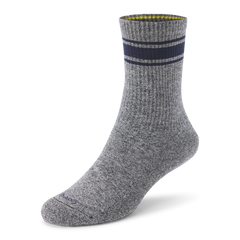 Anytime Crew Sock - Natural Grey Heather/Deep Navy