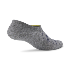 Anytime No Show Sock - Natural Grey Heather/Deep Navy