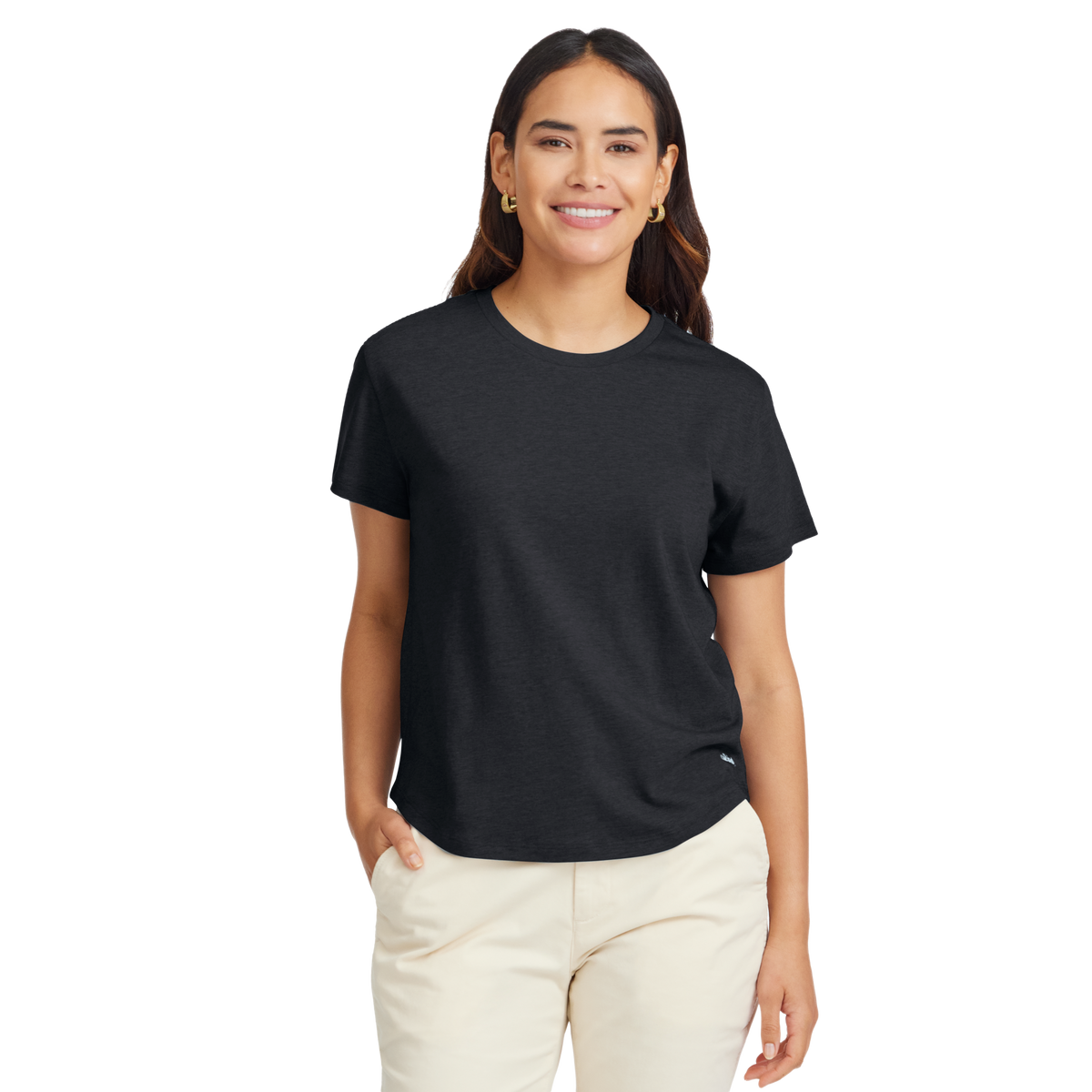 Women's Soft Merino Tee - True Black