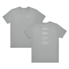 Unisex Organic Cotton Graphic Tee - Medium Grey/Light Grey - Shoes