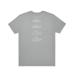 Unisex Organic Cotton Graphic Tee - Medium Grey/Light Grey - Shoes