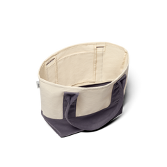 Mini Canvas Tote Bag - Natural White/Natural Grey