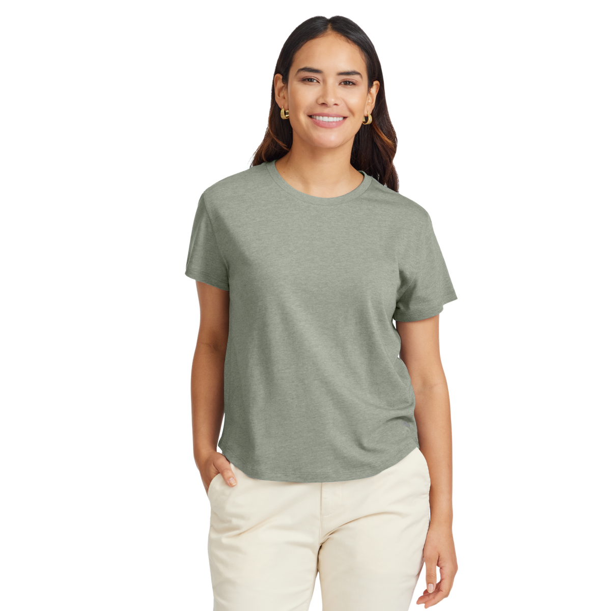 Women's Soft Merino Tee - Hazy Pine