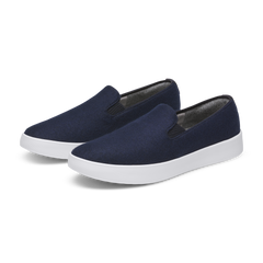 Men's Wool Cruiser Slip On - Dark Navy (Blizzard Sole)