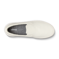 Men's Wool Cruiser Slip On - Natural White (Natural White Sole)