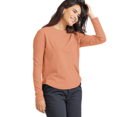 Women's Soft Merino Long Sleeve Tee - Sienna Blush