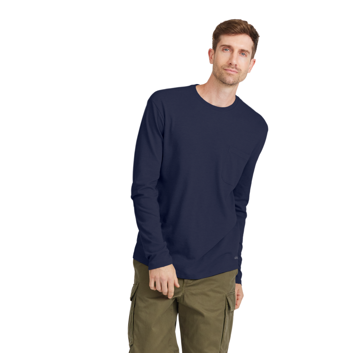 Men's Soft Merino Long Sleeve Tee - Deep Navy