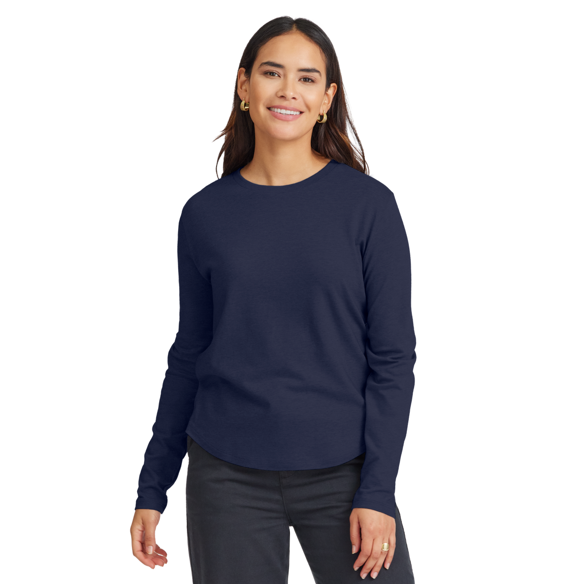 Women's Soft Merino Long Sleeve Tee - Deep Navy