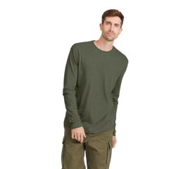 Men's Soft Merino Long Sleeve Tee - Thunder Green