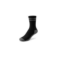 Anytime Crew Sock - Natural Black/Dark Grey Stripe