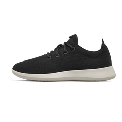 Men's Wool Runner - True Black (Cream Sole)